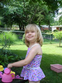 Meghan watering